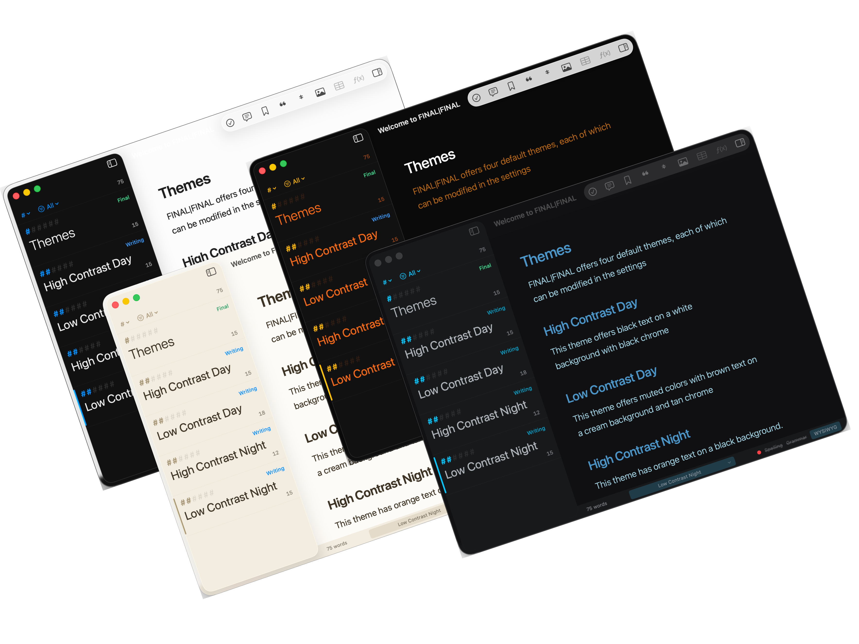 Screenshot showing the theme editor with font, color, and spacing customization options